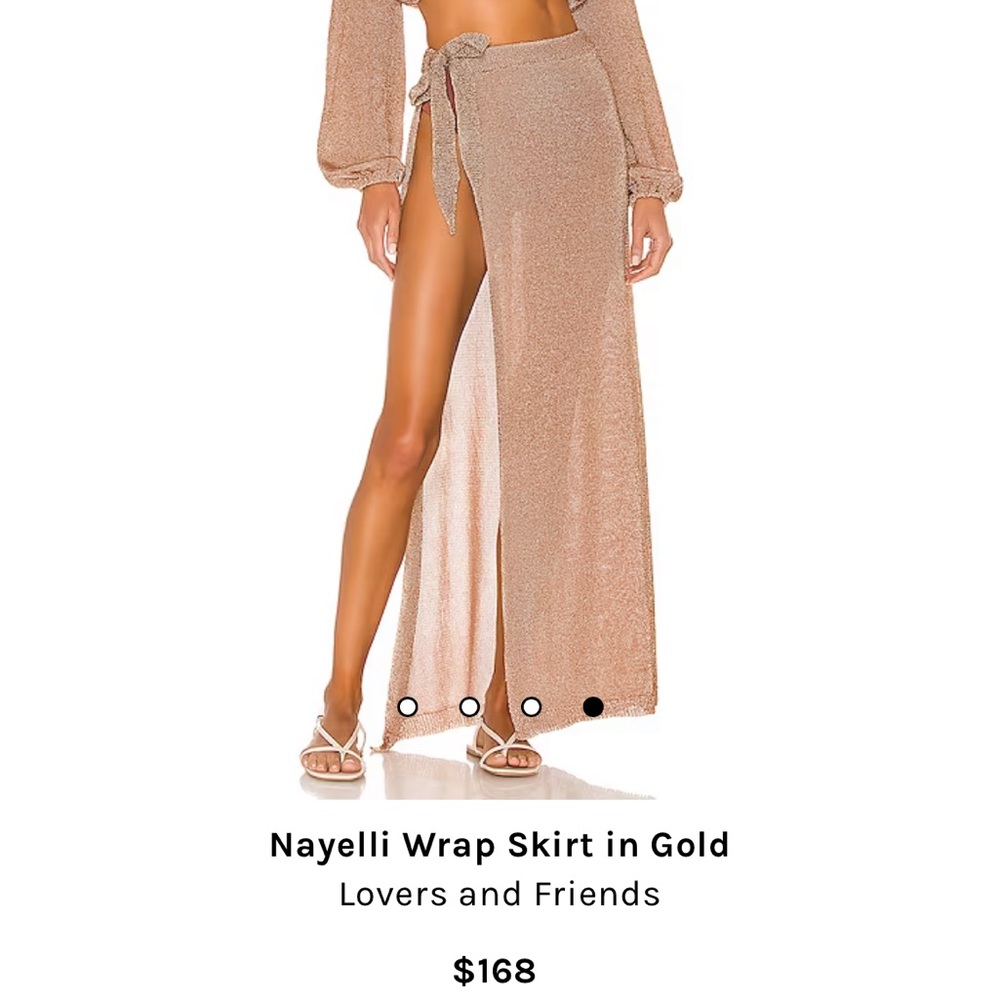 Long gold flowing skirt lovers and friends